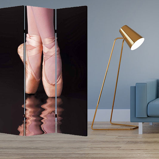 48" X 72" Multi Color Wood Canvas Ballet Screen