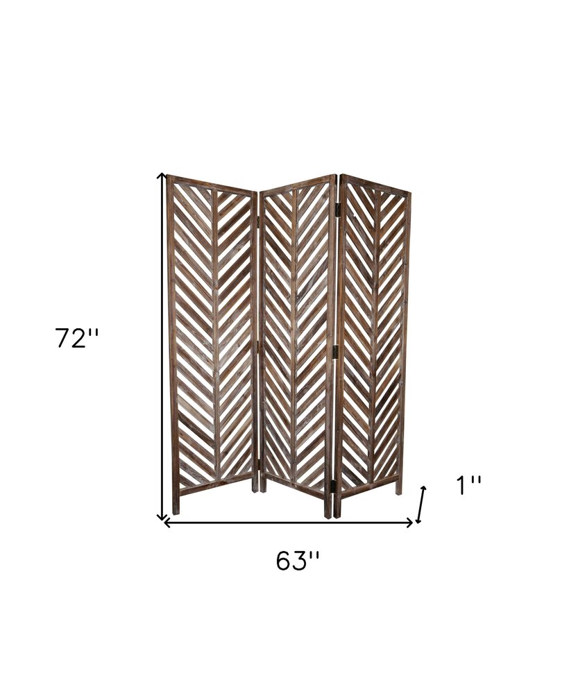 63 X 72 Brown Wood Screen