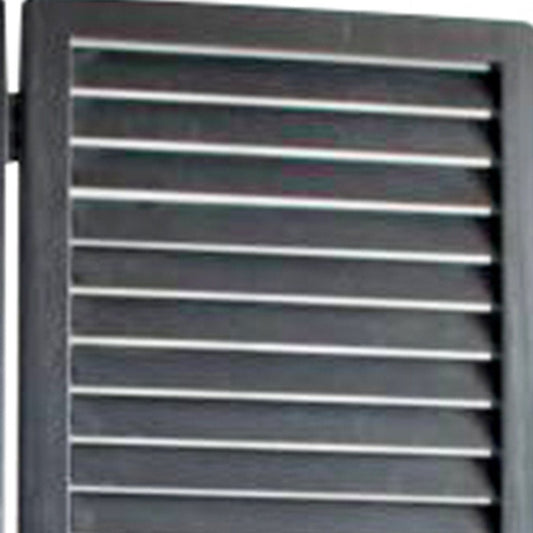 67" Black Solid Wood Panel Screen Room Divider