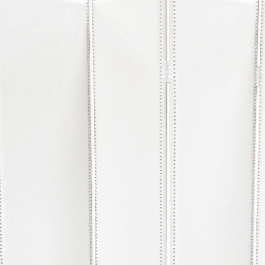 84 X 84 White Faux Leather Screen