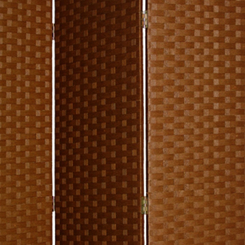 54" X 72" Dark Brown Wood 3 Panel Screen