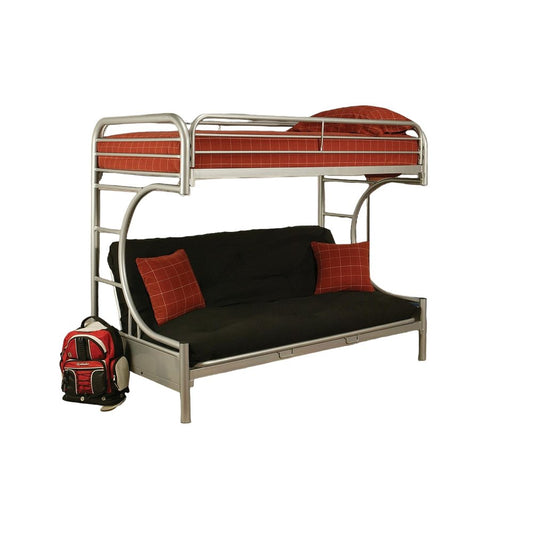 White Twin Contemporary Metal Bunk Bed