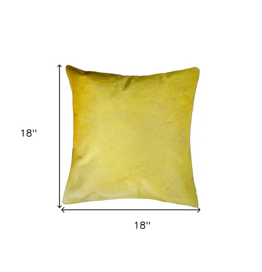 18" Verde Cowhide Throw Pillow