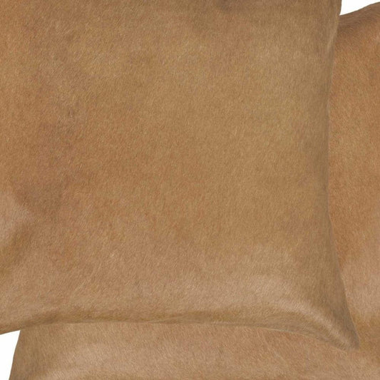 Set of Two 18" Navy Cowhide Throw Pillow
