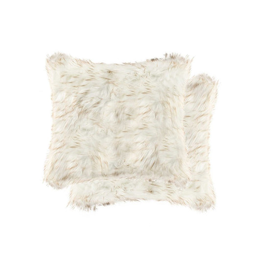 18" X 18" X 5" Gradient Tan Faux Pillow 2 Pack