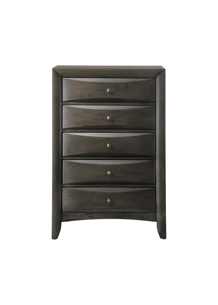 59" Gray Solid Wood Standard Dresser/Chest
