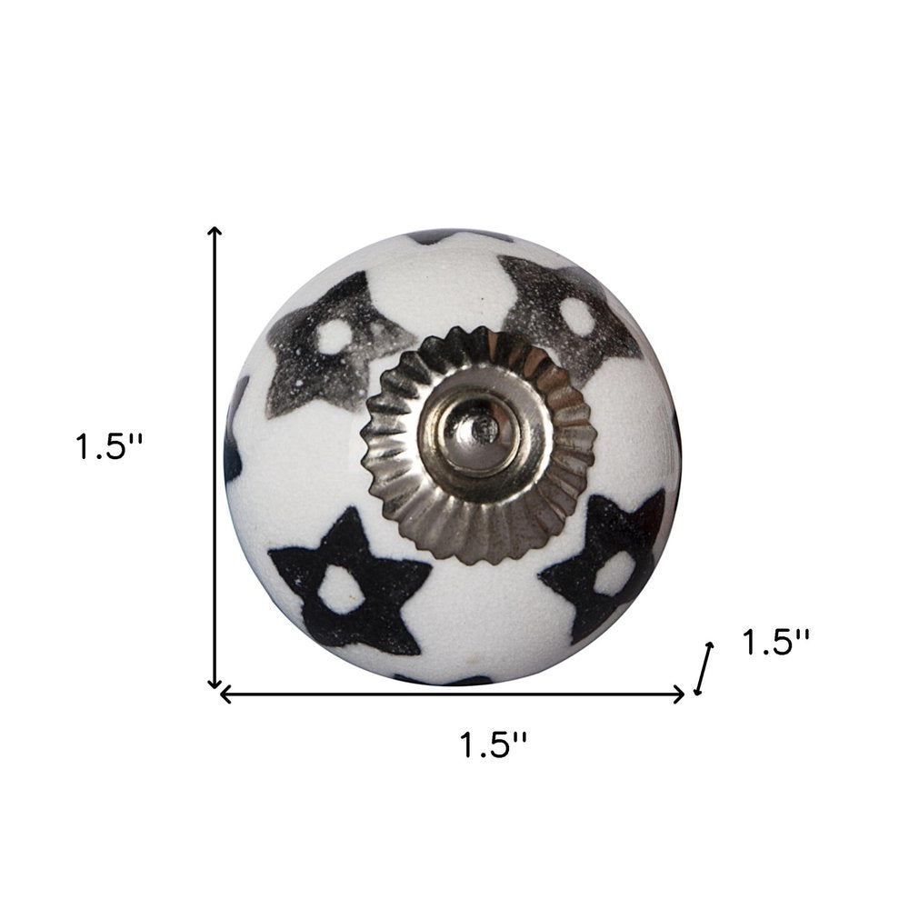 1.5" X 1.5" X 1.5" White Silver And Gray Knobs 8 Pack