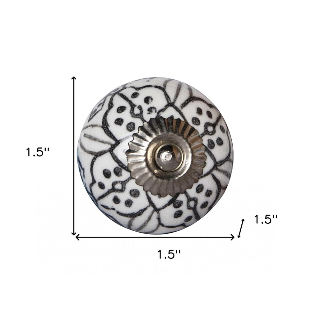 1.5" X 1.5" X 1.5" Black Gray And Silver Knobs 12 Pack