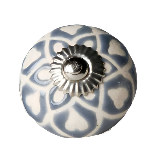 1.5" X 1.5" X 1.5" Blue Cream (Beige) With Silver Knobs 12 Pack