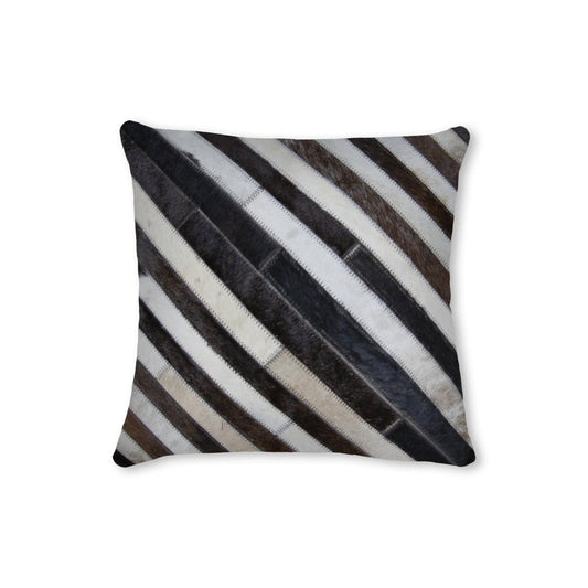 18" X 18" X 5" Fabulous Chocolate And Torino Kobe Cowhide Pillow