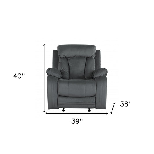 40" Modern Grey Fabric Chair
