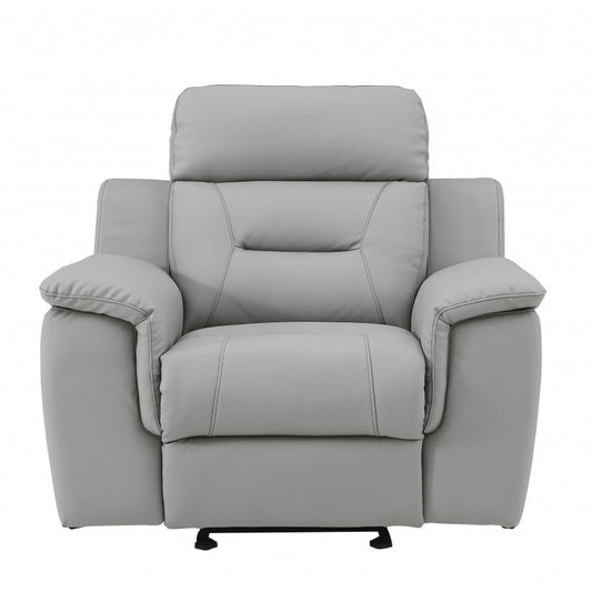 41" Grey Fascinating Leather Reclining Chair.