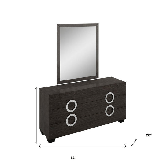 31" Refined Wenge High Gloss Dresser