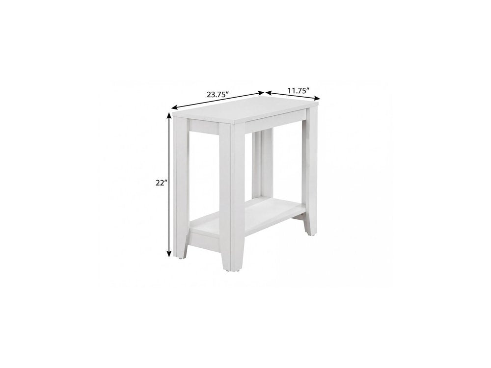 22" Gray Wood End Table With Shelf
