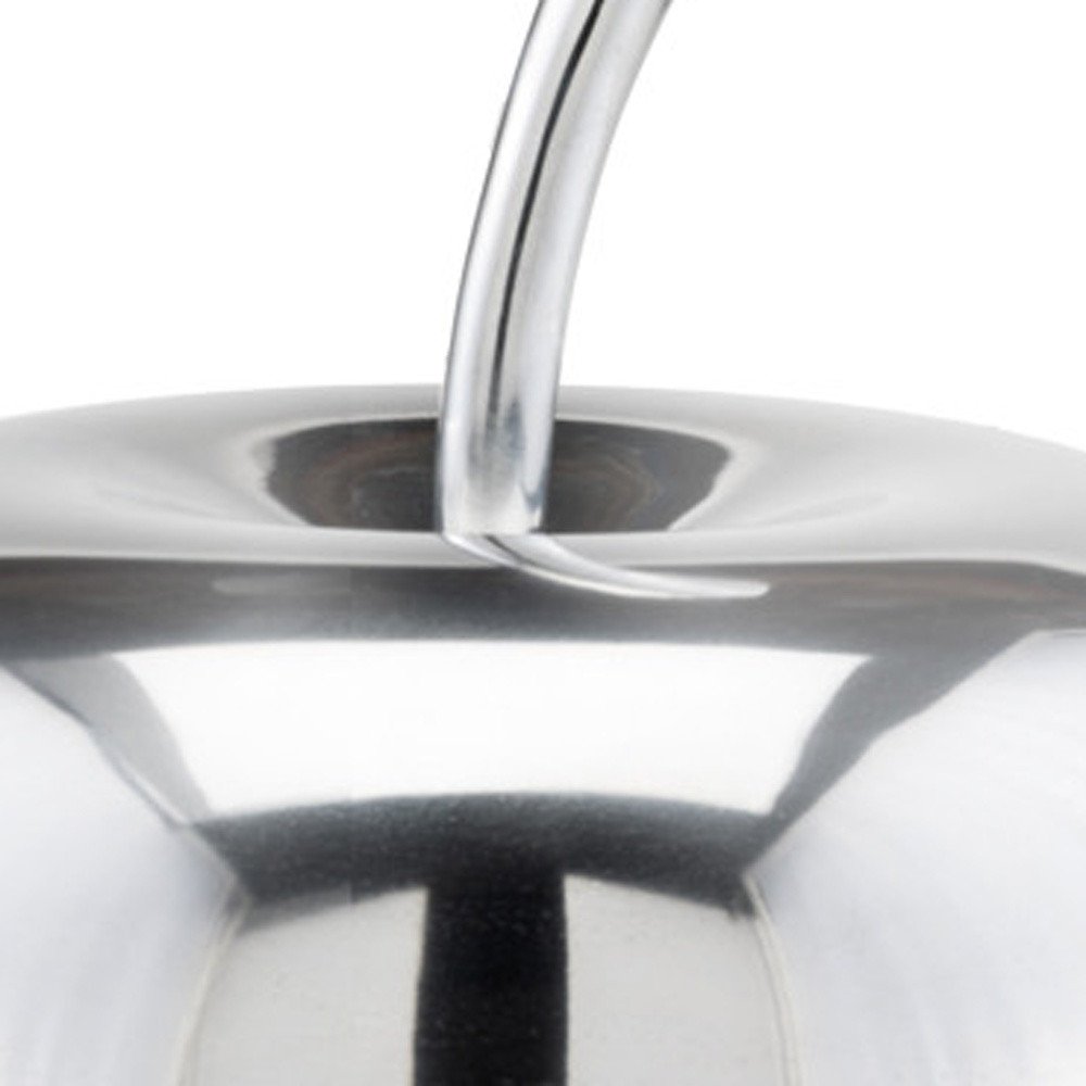 11" Red and Silver Aluminum Decorative Apple