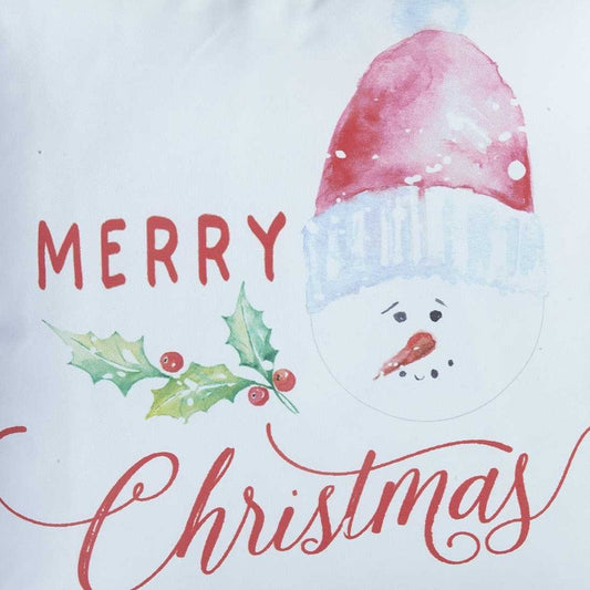 18"X18" Merry Christmas Printed Decorative Throw Pillow Cover