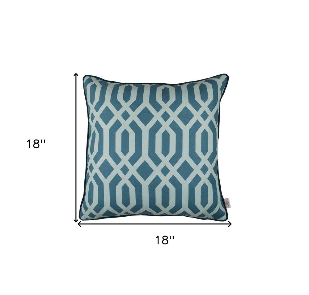 18" Teal Throw Pillow Cover