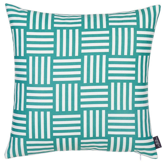 18"X18" Memphis Printed Decorative Throw Pillow Cover