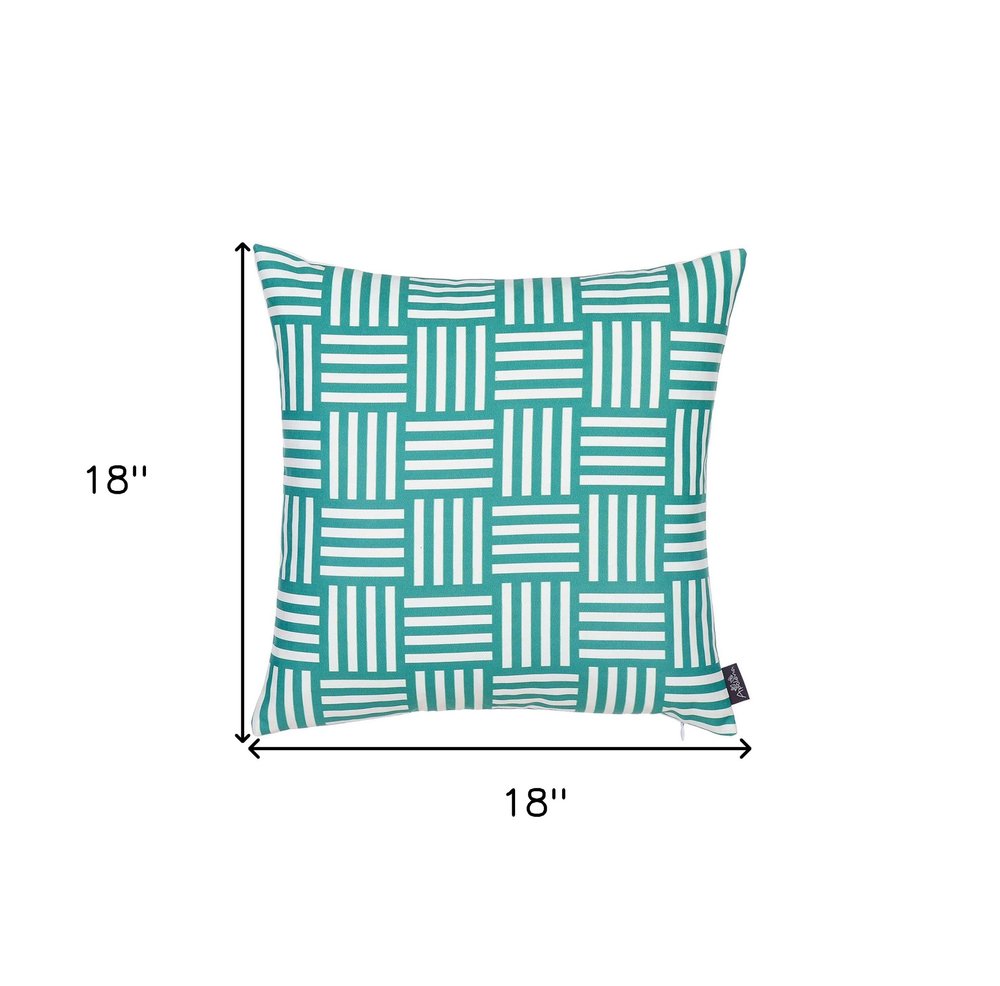 18"X18" Memphis Printed Decorative Throw Pillow Cover