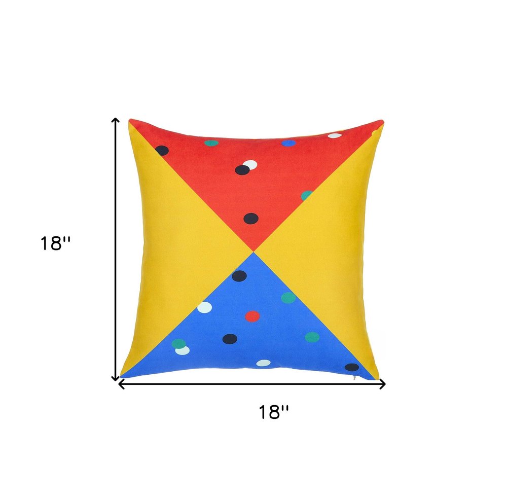 18"X18" Memphis Square Printed Decorative Throw Pillow Cover