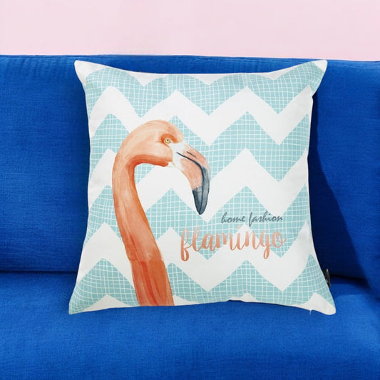 18" Aqua Fabrc Throw Pillow Cover