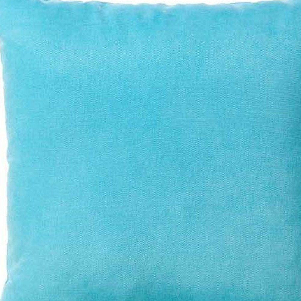 Set of Two 18" Aqua Fabric Throw Pillow Covers