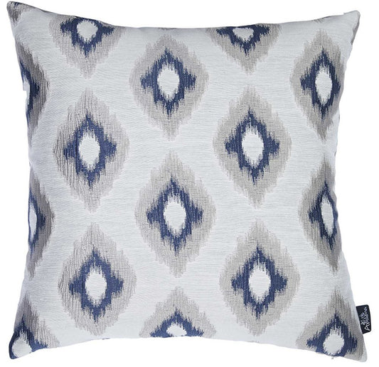 17" Blue and Gray Throw Pillow Cover