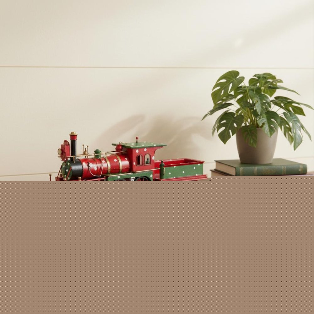 Handmade Tin Christmas Train Model