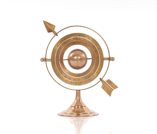 9" Brass Metal Hand Painted Figurine
