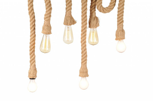 5" X 30" X 50" 6 Bulbs Medusa Pendant Lamp