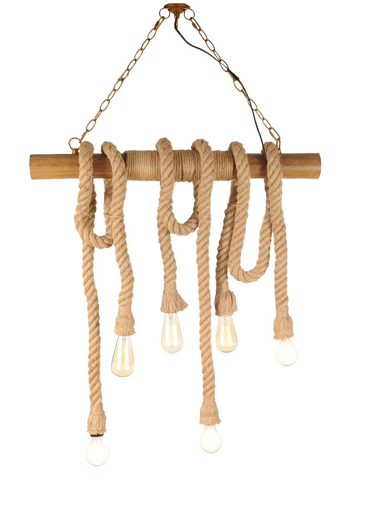 5" X 30" X 50" 6 Bulbs Medusa Pendant Lamp