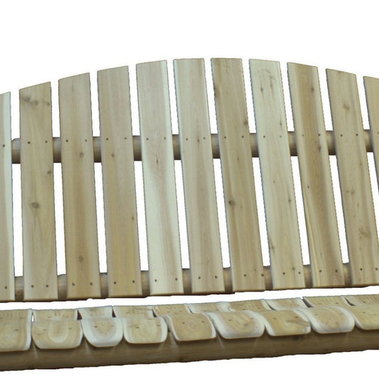 71" Natural Solid Wood Swing Chair