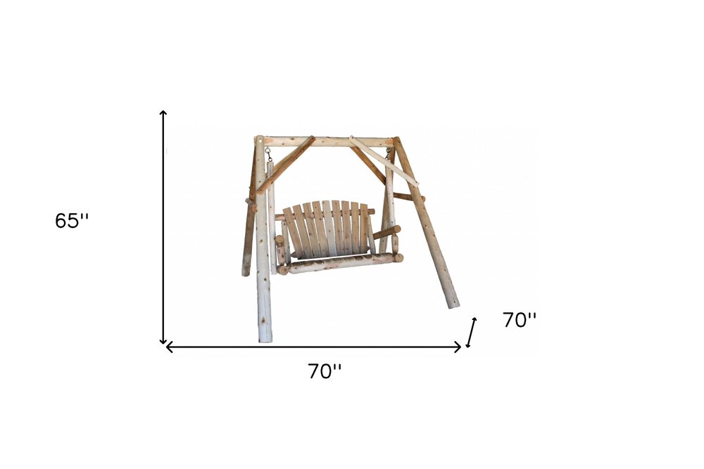 70" Natural Swing Chair