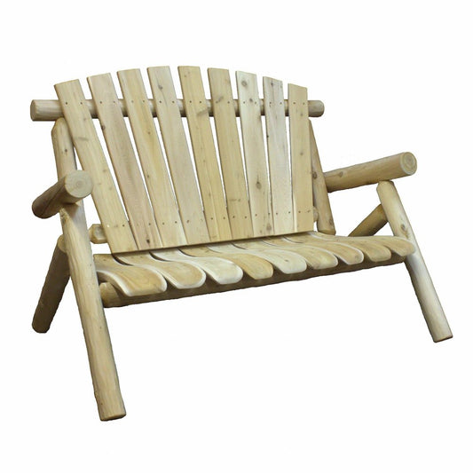 50" X 30" X 39" Natural Wood Loveseat