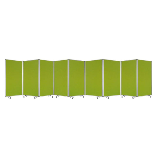 318" X 1" X 71" Green, Metal, 9 Panel, Screen