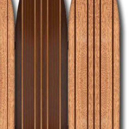 71" Brown Wood Folding Three Panel Screen Room Divider