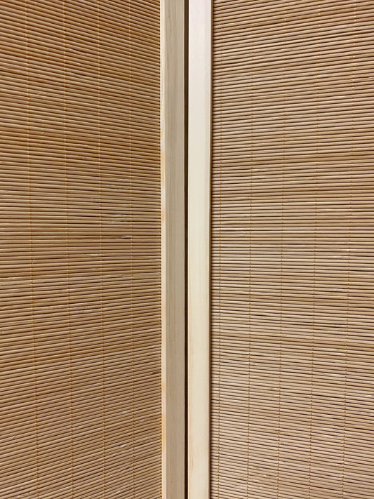 71" Brown Folding Three Panel Screen Room Divider