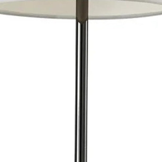 Black Nickel Finish Metal Tall White Shade Table Lamp
