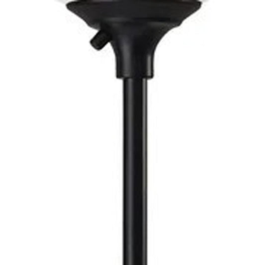 71" Black And White With White Plastic Shade