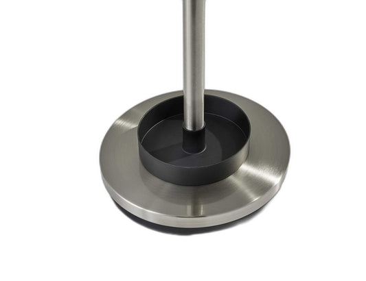 13" X 68" Brushed Steel Brushed Steel Stand Coat Rack