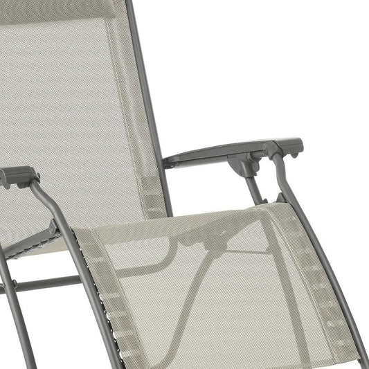 27" Blue Metal Outdoor Zero Gravity Chair with Blue Cushion