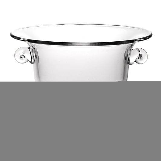 13" Clear Lead Free Crystal Round Pedestal Centerpiece Bowl With Handles