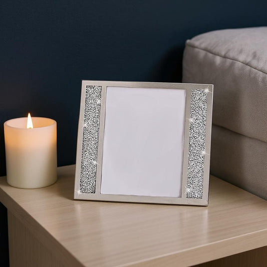 Multiple Sizes Silver Crystal Tabletop Picture Frame
