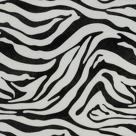 12" Black And White Zebra Iron And Resin Square Hanging Wall Tile