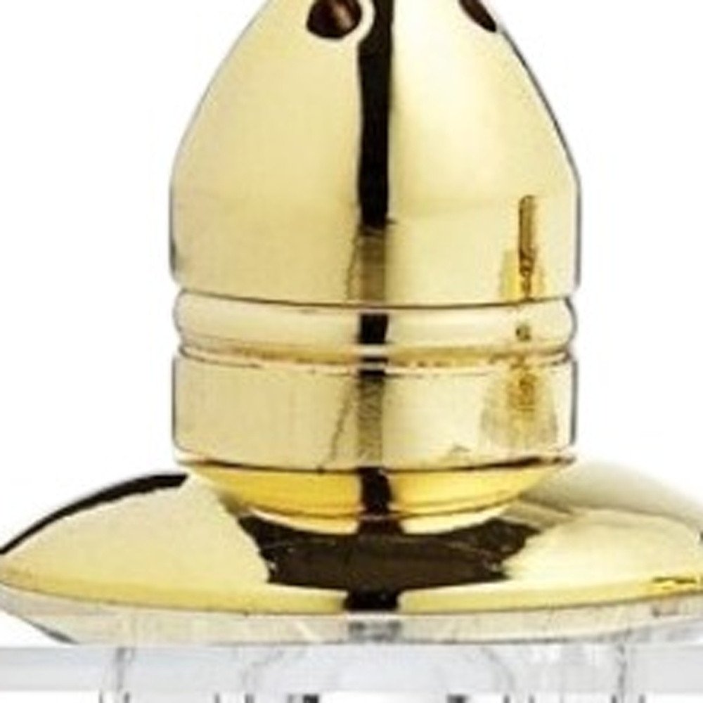 Set of Two Clear And Gold Crystal Pepper Shakers