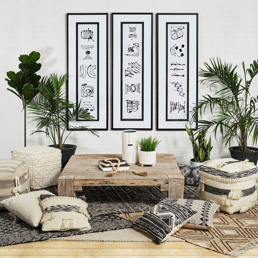 48" Natural Wood Distressed Coffee Table