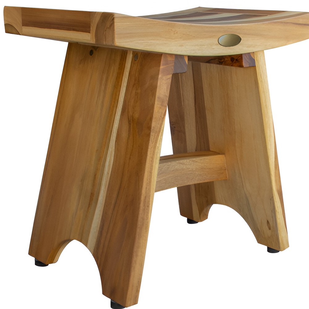 18" Natural Teak Rectangular Shower Bench