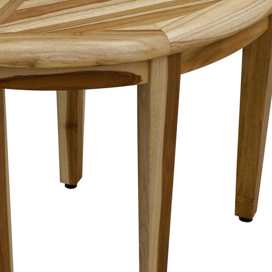 23" Natural Teak Corner Shower Bench