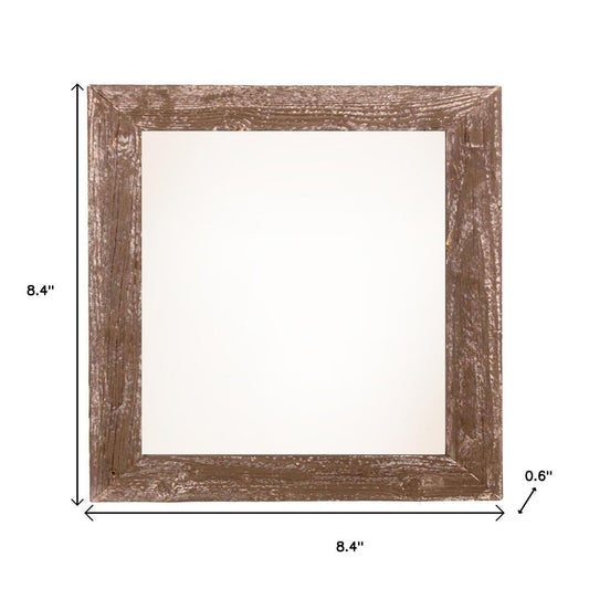 6" x 6" Brown Solid Wood Tabletop Picture Frame