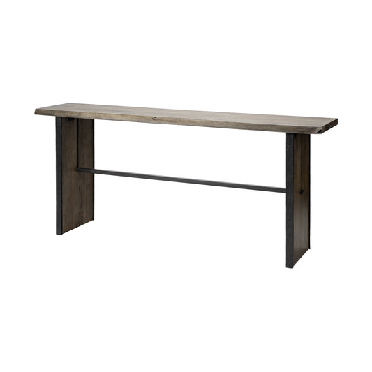 70" Brown Solid Wood Solid Console Table